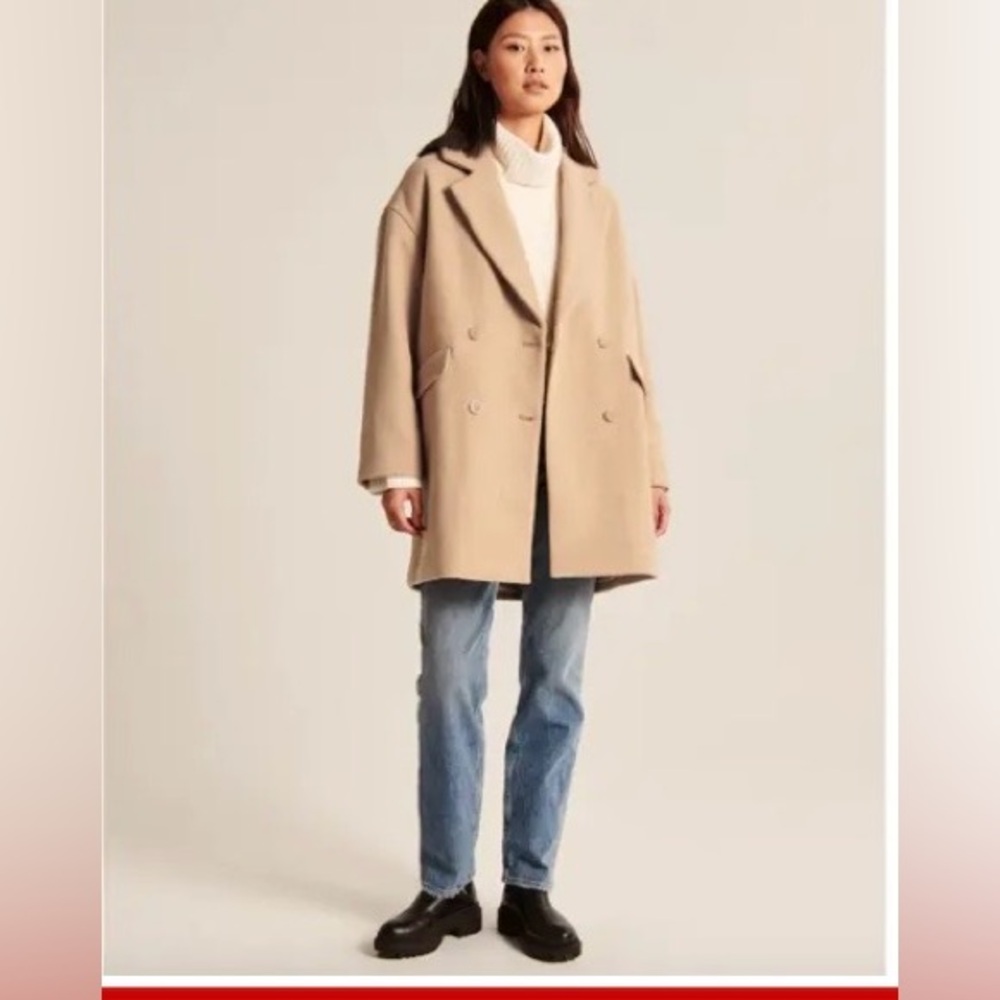 Abercrombie & Fitch Classic Tan Trench Coat size S